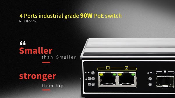 NIE6022PG 4 ports Industrial full gigabit PoE switch(图1)